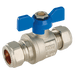 FT Pro - EPS-102475 22MM OD Brass Ball Valve Blue Handle WRAS - FluidAirFittings