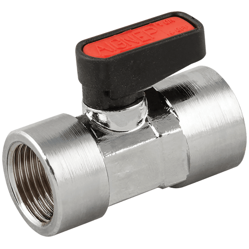 Aignep British Gas 1/4" BSPF BSPP Brass Ball Valve Gas Mini 6300-14 - FluidAirFittings