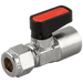 Aignep British Gas 1/8" BSPF X 8MM OD Brass Ball Valve Gas Mini 1621908 - FluidAirFittings