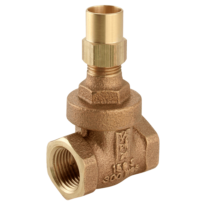 FT Pro - GVBZ375LS-112 1.1/2" BSPT FXF Bronze Gate Valve Lockshield - FluidAirFittings