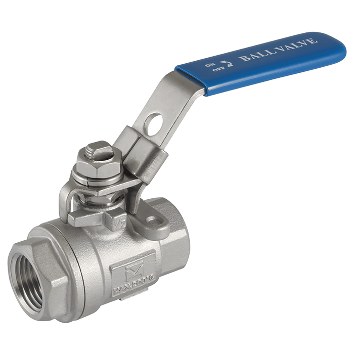 Haitima 1/2" NPT 316 SS Ball Valve 2PIECE PTFE Seal BV2NP-12 - FluidAirFittings