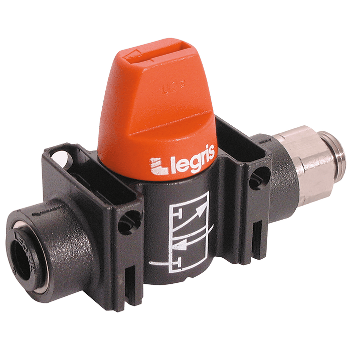 Parker Legris 1/8"BSPM X 6MM OD Ball Valve Tech Polymer LE-7914 06 10 - FluidAirFittings