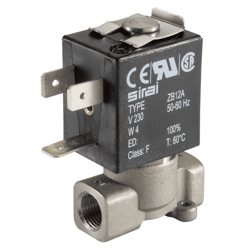 Sirai 1/8" 2/2 N/C Solenoid Valve 230V 50HZ L172V03-18-230 - FluidAirFittings