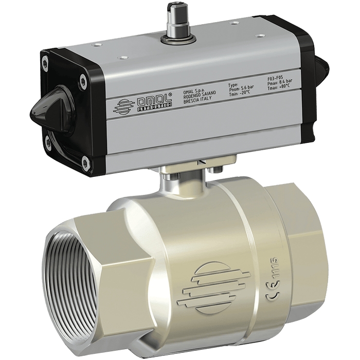 Omal 1/2" BSP Double Acting Ball Valve D100H004 - FluidAirFittings