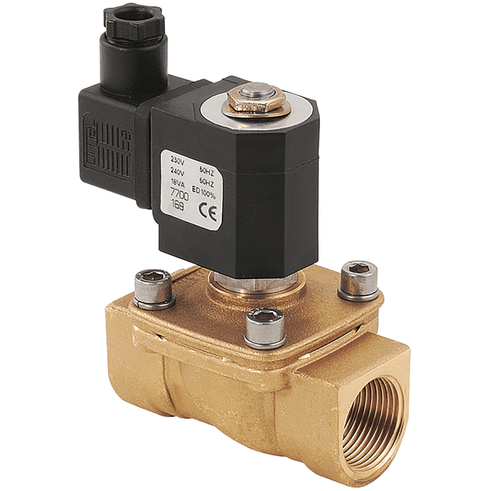 M&M 1" N/C 2/2 Sol Steam Valve 230V 50HZ F153-1-230 - FluidAirFittings