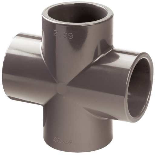 Comer 90MM UPVC Cross X-90-UPVC - FluidAirFittings
