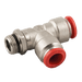 Aignep 08MM OD X 1/8" BSPT Male Swivel Tee Push-in P44-8-1/8 - FluidAirFittings