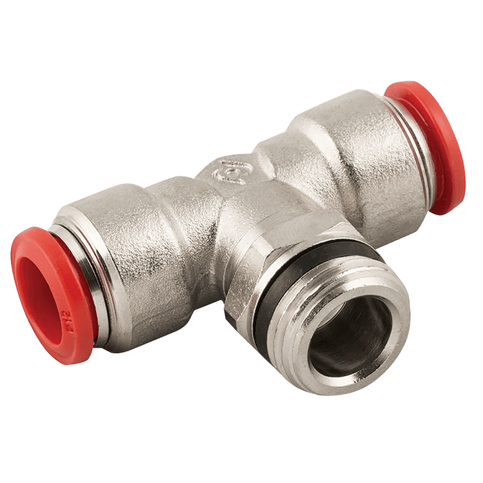 Aignep 10MM OD X 1/2" BSPT Male Swivel Branch Tee P11-10-1/2 - FluidAirFittings