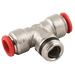 Aignep 10MM OD X 1/2" BSPT Male Swivel Branch Tee P11-10-1/2 - FluidAirFittings