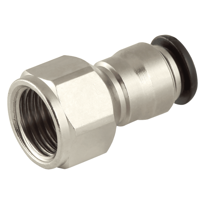 Aignep 06MM OD X 1/8" BSPP Straight Female Adaptor 5003000N02 - FluidAirFittings