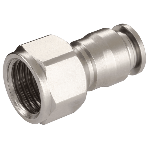 Aignep 1/8" OD X 1/4" NPT Straight Female 8903000002 - FluidAirFittings