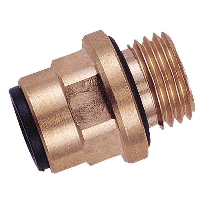 John Guest 4MM OD X 1/8" Brass Straight Adapter MM010411 - FluidAirFittings