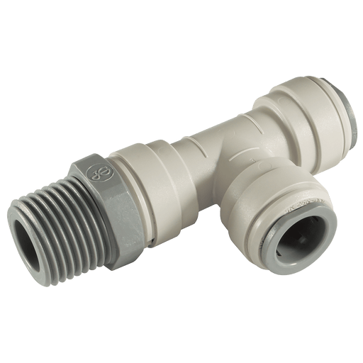 John Guest 1/8" BSPT Male X MM OD Tee PM110801S - FluidAirFittings