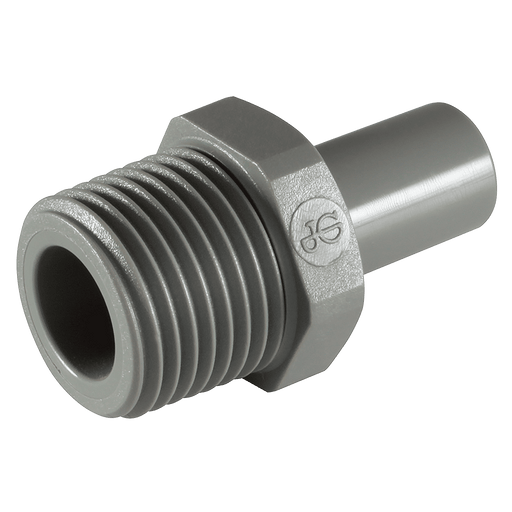 John Guest 3/8" NPTF Male X 5/16"OD Stem Adaptor PM050823S - FluidAirFittings