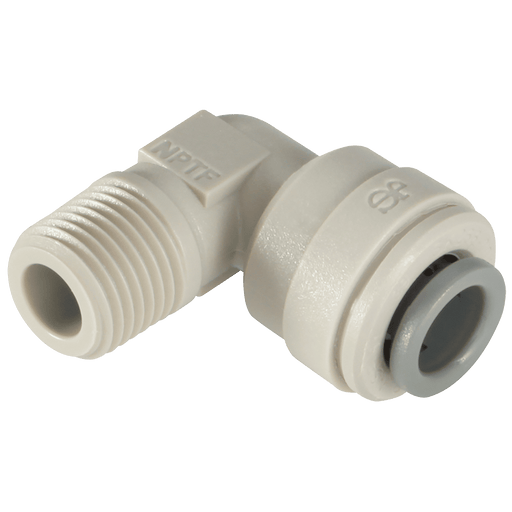 John Guest 5/16"OD Tube X 3/8" NPT Male Elbow PI481023S - FluidAirFittings