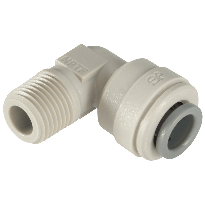 John Guest 5/16"OD Tube X 3/8" NPT Male Elbow PI481023S - FluidAirFittings
