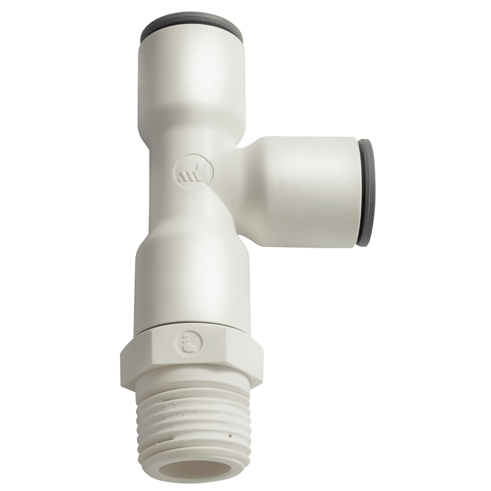 Parker Legris LIQUIfit 12MM OD X 3/8" BSPT Male Run Tee LE-6503 12 17W - FluidAirFittings