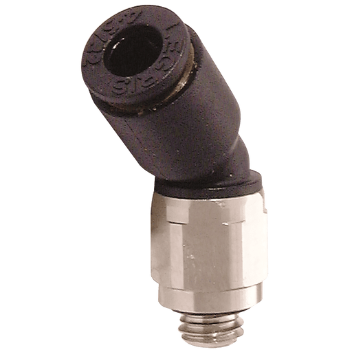 Parker Legris 6MM OD X 1/4" BSPP 45 DEG Male Stud Elbow LE-3133 06 13 - FluidAirFittings