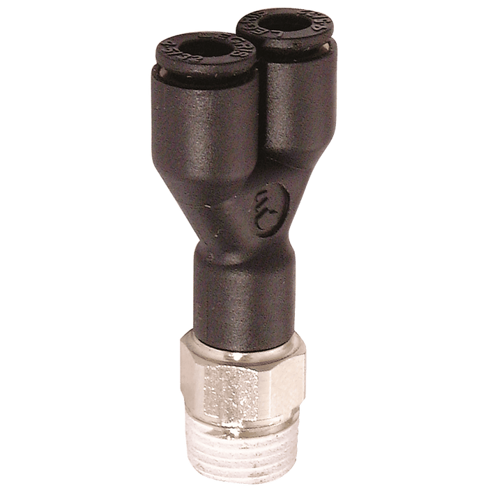 Parker Legris 10MM OD Tube X 3/8" BSPT Male Y Piece LE-3148 10 17 - FluidAirFittings