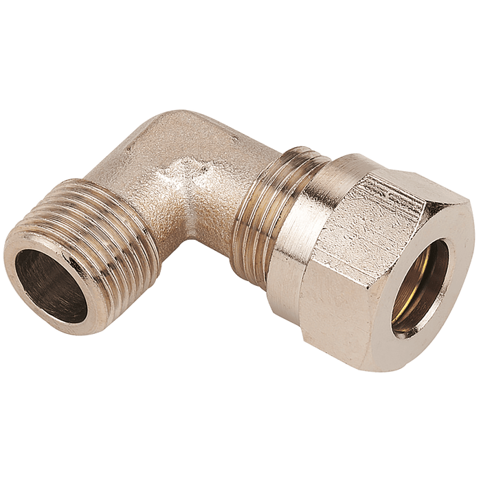 Aignep 1/4" BSPT Male X 10MM OD Male Stud Elbow 2018-5724 - FluidAirFittings