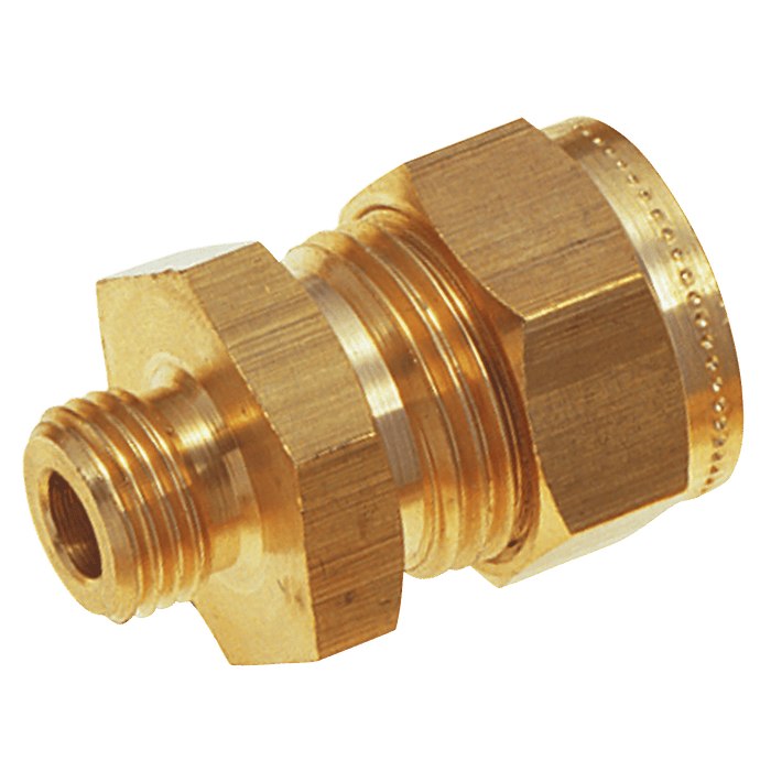 Wade 1/2" BSPP Male X 5/16" OD Male Stud Coupling WADE-4065/11 - FluidAirFittings