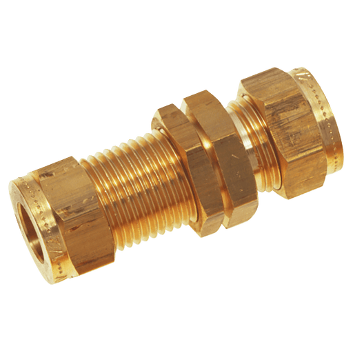 Wade 5/16" OD Equal Ended Bulkhead Coupling WADE-1045/L3 - FluidAirFittings