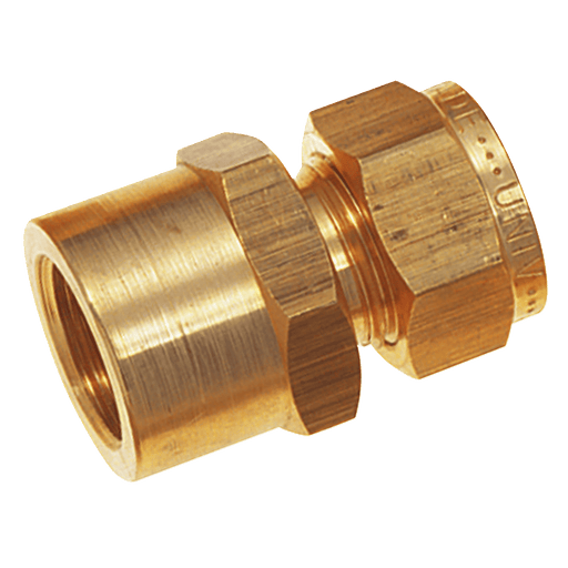 Wade 1/2" BSPP Female X 1/4" OD Female Pressure Connector WADE-4083/11A - FluidAirFittings