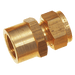 Wade 1/2" BSPP Female X 1/4" OD Female Pressure Connector WADE-4083/11A - FluidAirFittings