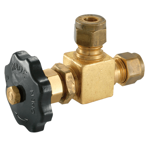 Wade 5/16" OD Panel Mount Needle Valve WADE-WVA3/B/20 - FluidAirFittings