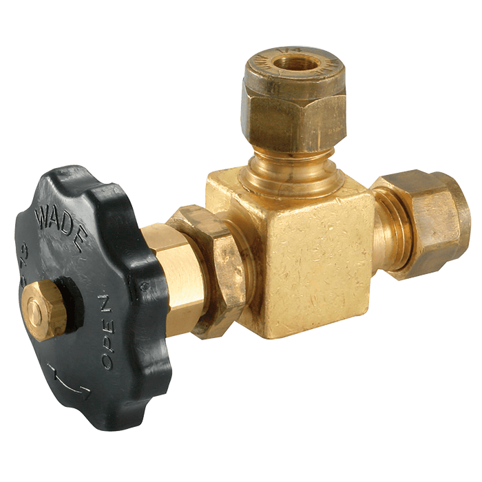 Wade 5/16" OD Panel Mount Needle Valve WADE-WVA3/B/20 - FluidAirFittings