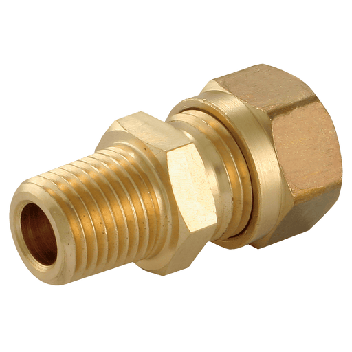 Wade 1/4" NPT Male X 6MM OD Male Stud Coupling WADE-MC106/165 - FluidAirFittings
