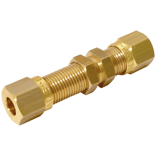 Wade OD Equal Ended Bulkhead Coupling WADE-MB112/L10 - FluidAirFittings