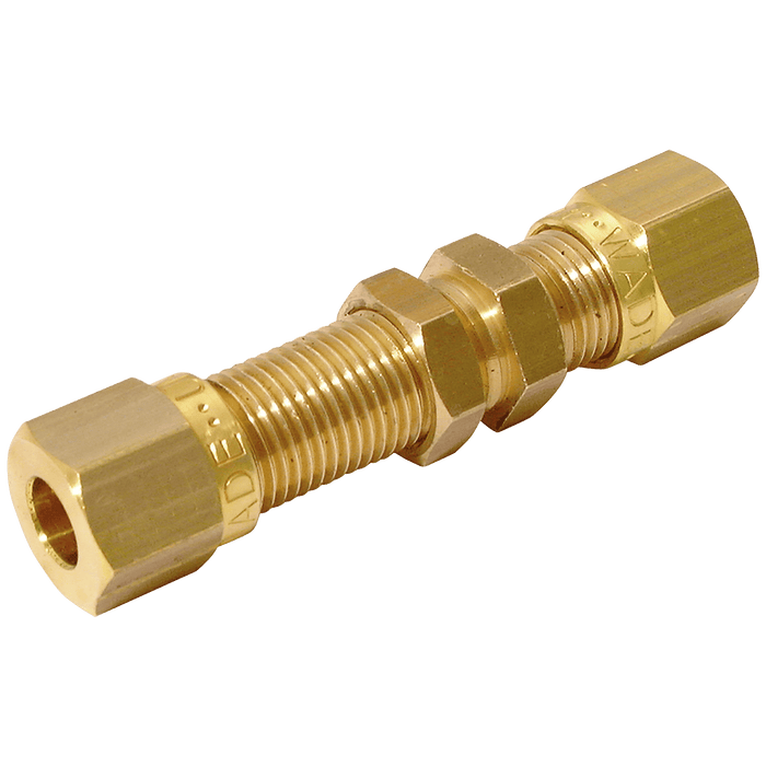 Wade OD Equal Ended Bulkhead Coupling WADE-MB112/L10 - FluidAirFittings