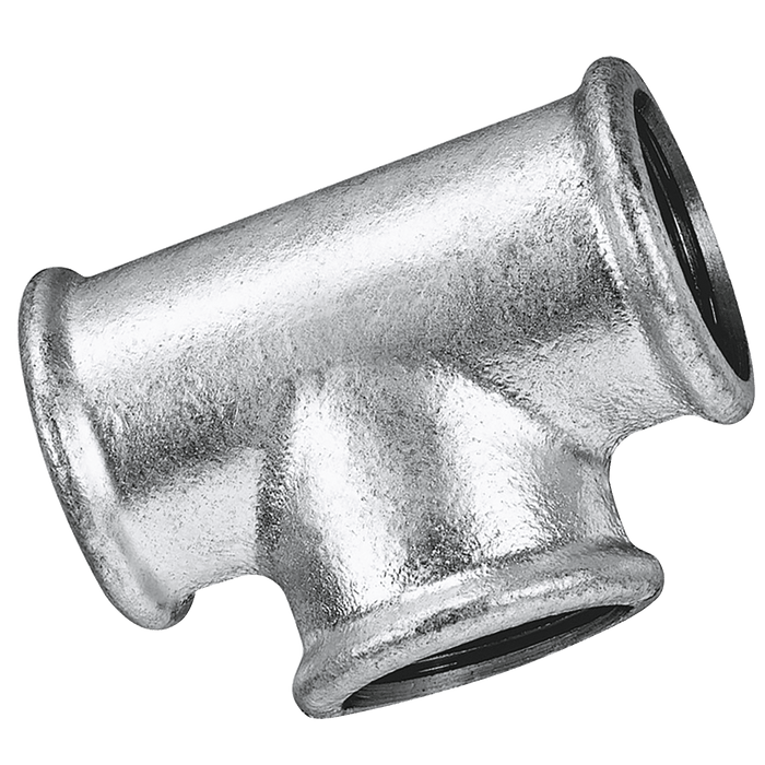 FT Pro - MI130-114 1.1/4"BSP F90 Equal Tee Galvanised - FluidAirFittings