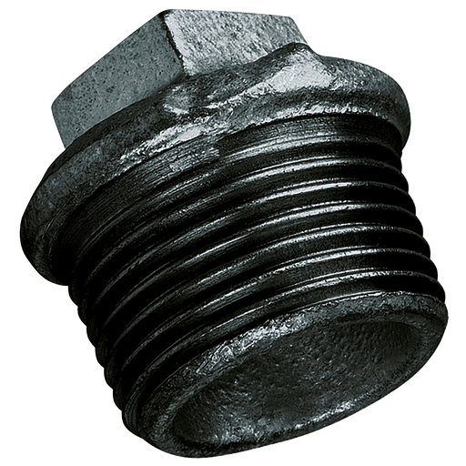 FT Pro - MI290-112N 1.1/2"BSPT Beaded Hollow Plug Black - FluidAirFittings