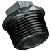 FT Pro - MI290-112N 1.1/2"BSPT Beaded Hollow Plug Black - FluidAirFittings