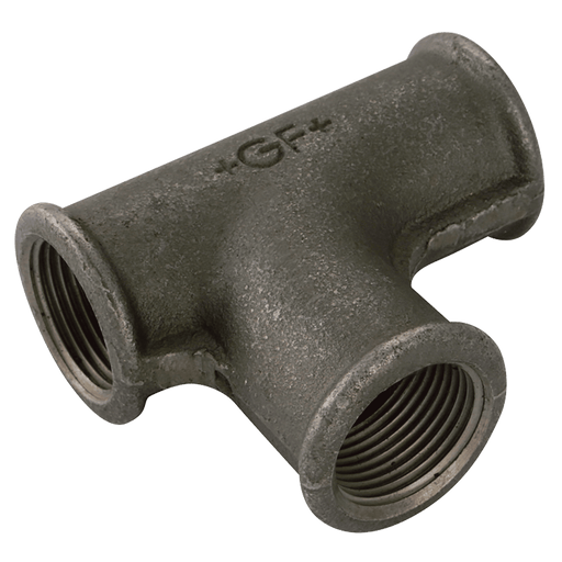GF 3/4" X 1/2" BSPP Pitcher Tee Black GF131 GF131-34-12N - FluidAirFittings