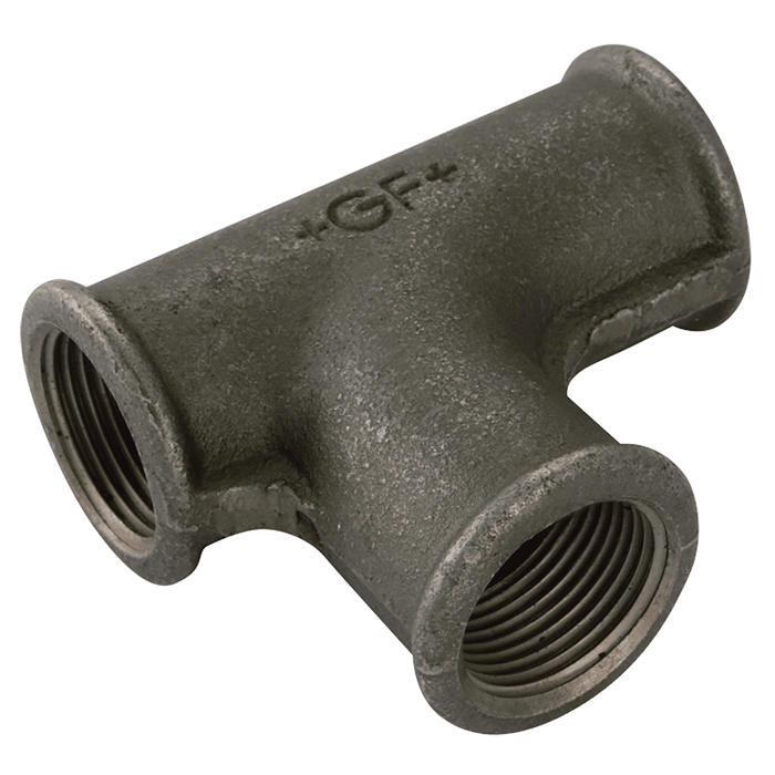 GF 3/4" X 1/2" BSPP Pitcher Tee Black GF131 GF131-34-12N - FluidAirFittings