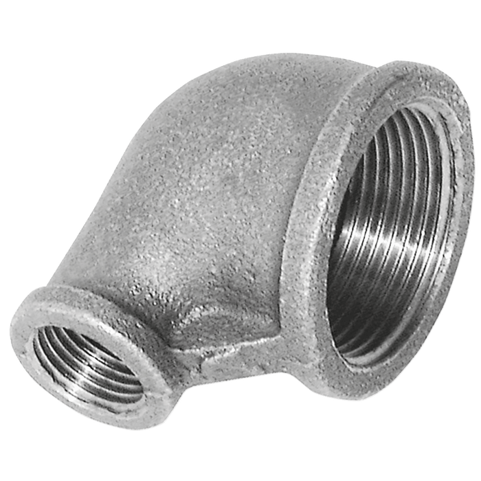 Crane 1.1/2"X1" BSPT Fem/REDU Elbow Galvanised C151-112-1 - FluidAirFittings