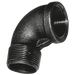 Crane 3/4" X 1/2" BSPT M/Fem Elbow FIG152 Black C152-34-12N - FluidAirFittings