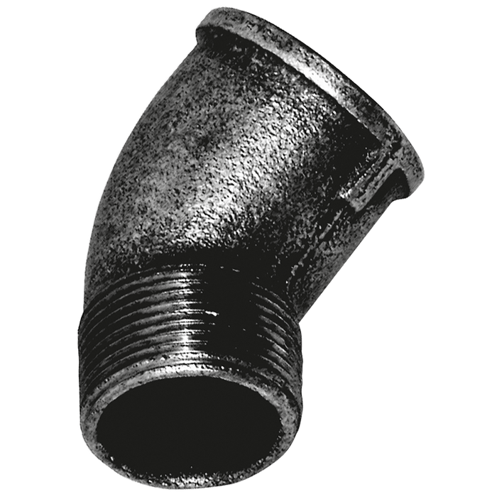 Crane 1/2" BSPT Male/Female 45° Elbow FIG156 Black C156-12N - FluidAirFittings