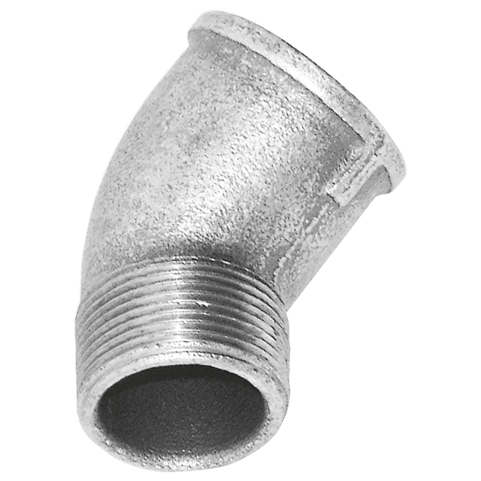 Crane 1.1/2" BSPT Male/Female 45° Elbow FIG156 Galvanised C156-112 - FluidAirFittings