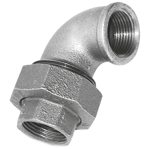 Crane 3/4" BSPT Female Union Elbow FIG261 Galvanised C261-34 - FluidAirFittings
