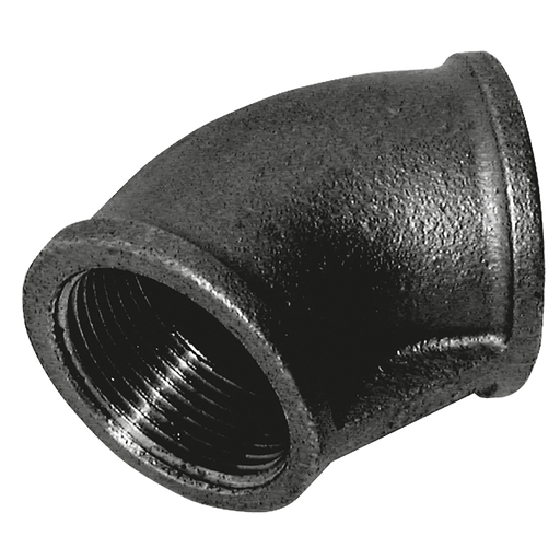 Crane 1.1/2" BSPT Female 45° Elbow FIG155 Black C155-112N - FluidAirFittings