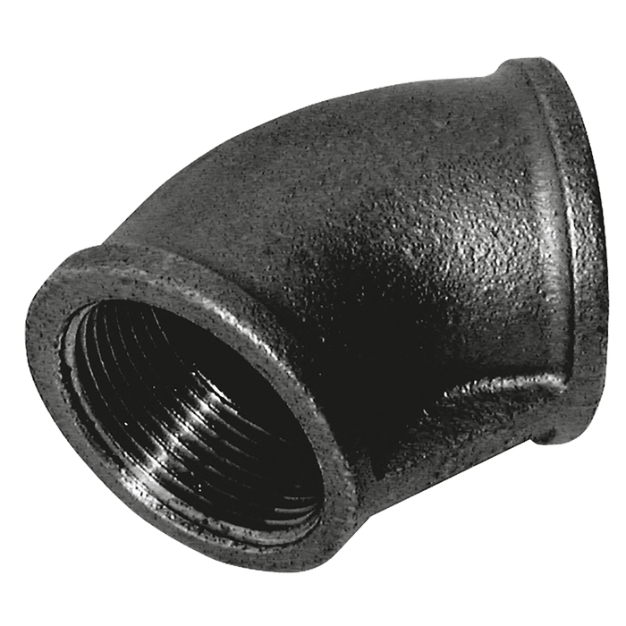 Crane 1" BSPT Female 45° Elbow FIG155 Black C155-1N - FluidAirFittings