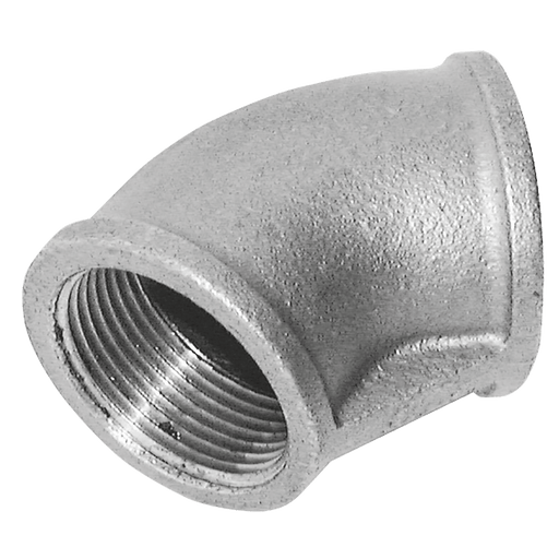 Crane 3/4" BSPT Female 45° Elbow FIG155 Galvanised C155-34 - FluidAirFittings