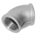 Crane 3/4" BSPT Female 45° Elbow FIG155 Galvanised C155-34 - FluidAirFittings