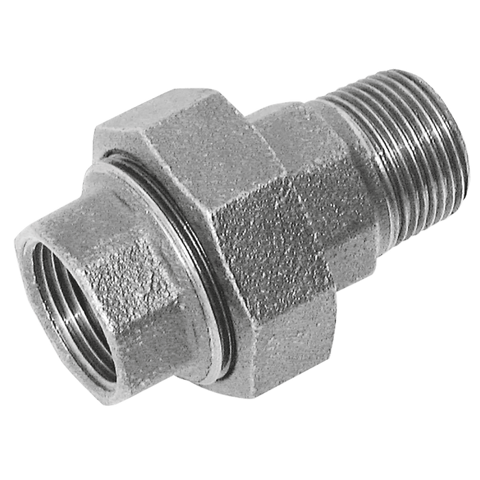 Crane 1.1/2" BSPT Male/Female Equal Union FIG257 Galvanised C257-112 - FluidAirFittings