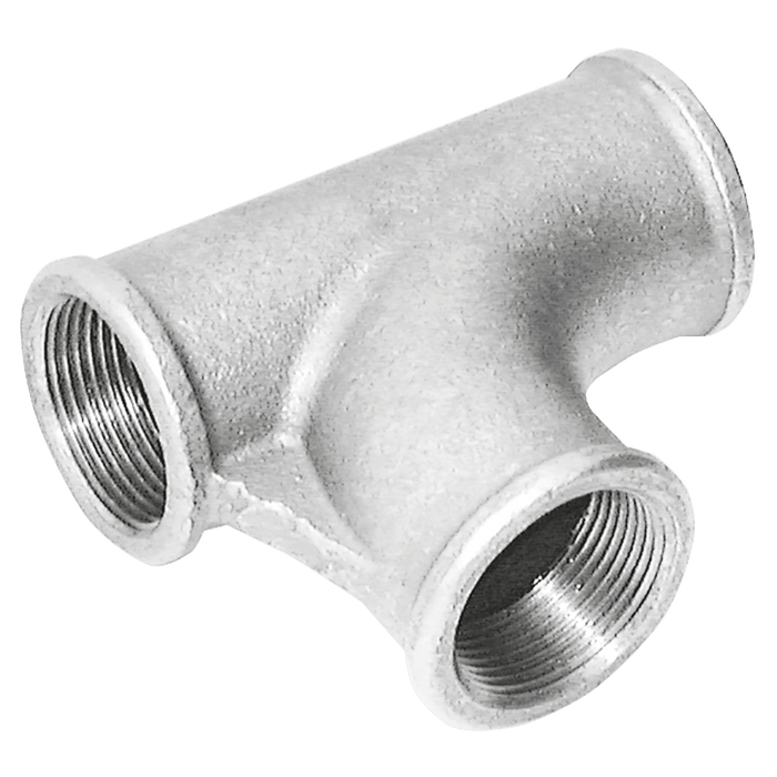 Crane 1/2" BSPT Pitcher Tee FIG199 Galvanised C199-12 - FluidAirFittings