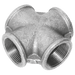 Crane 2" BSPT Equal Female Cross FIG171 Galvanised C171-2 - FluidAirFittings